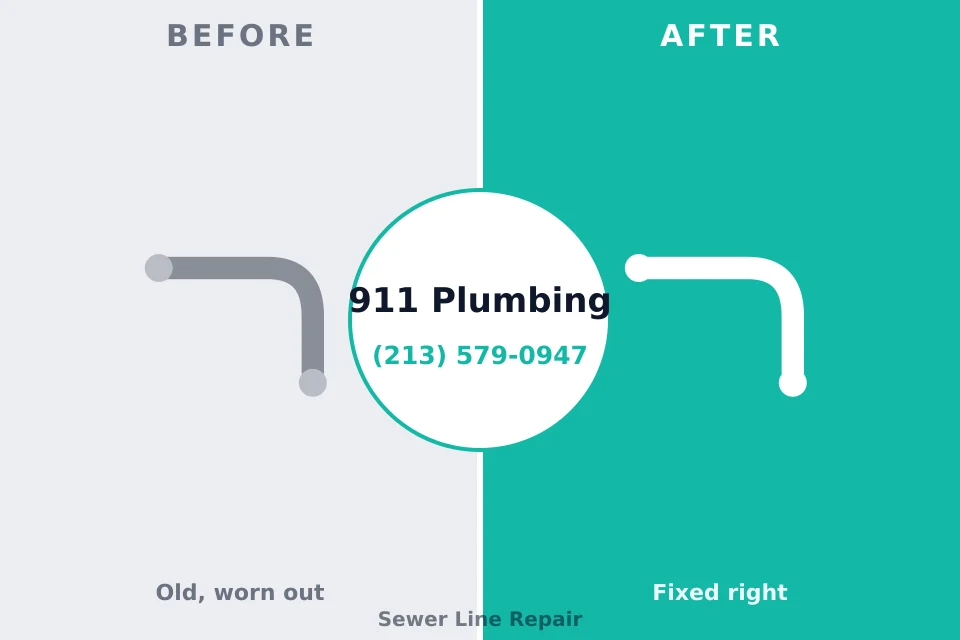 Before and after: plumbing repair Tonganoxie, KS